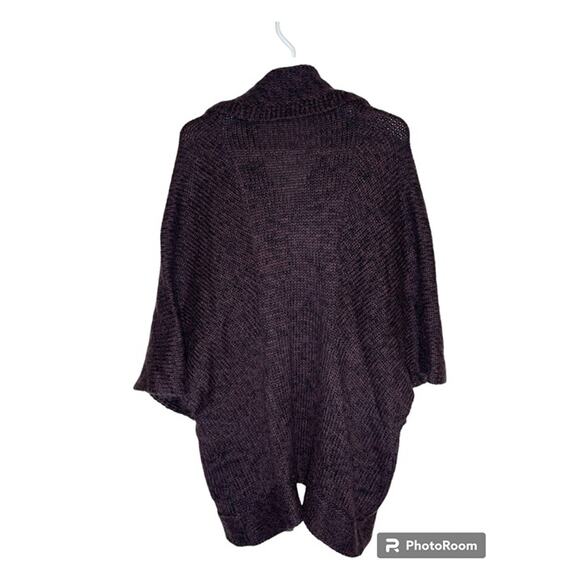 BCBGMAXAZRIA Acrylic button Up Sweaters Purple Womens Size L USED - Picture 2 of 3